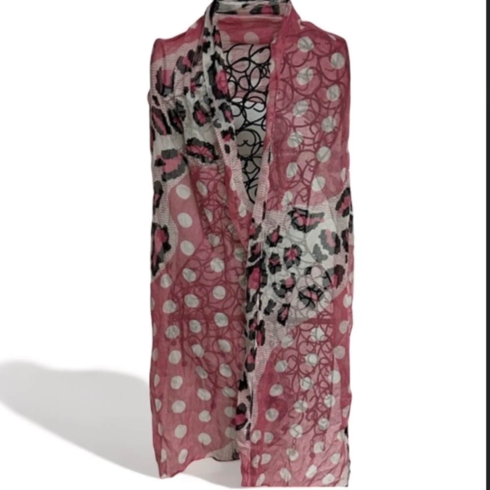 Polka Dot and Leopard Combo Scarf Size O/S WORN ONCE